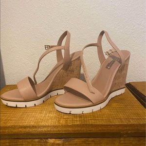 NEW Pink / Cream Linea Paolo Wedges